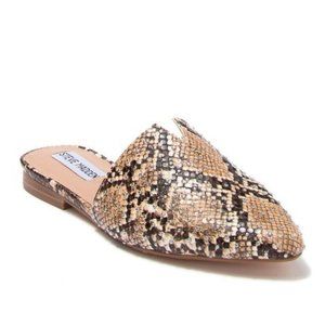 NWT Steve Madden Ally Snake-Embossed Slip-On Mule